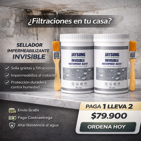 Sellador Impermeable Invisible: Protección Profesional Antifugas. 2x1 (500g C/U)